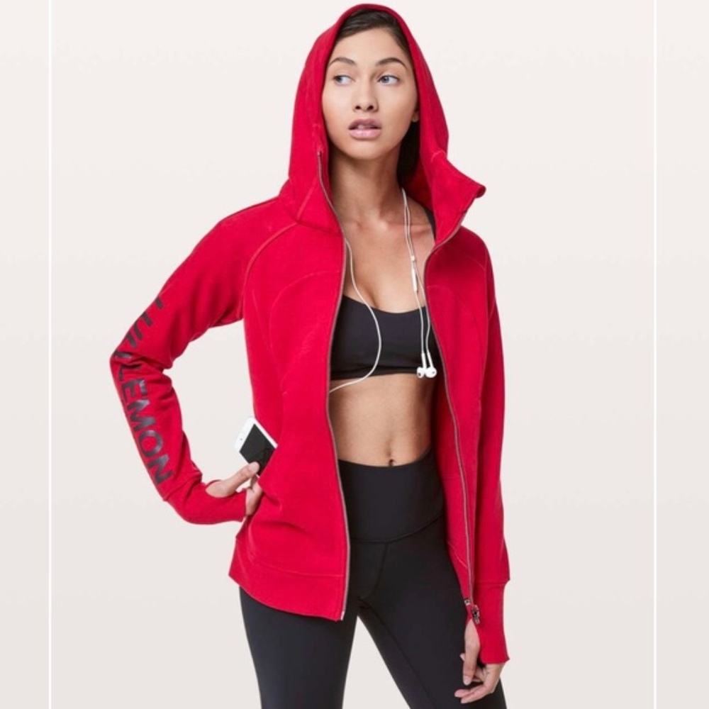 LULULEMON 20th Anniversary Red Scuba Hoodie-Size 6-RARE Limited Edition-worn 2x!